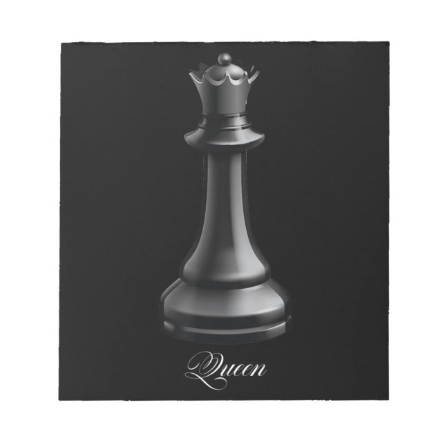 Queen Chess Piece Halloween Costume Chess Lover Notepad (Front)