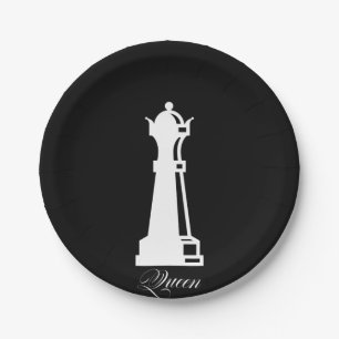 Queen Chess Piece Halloween Costume Chess Lover Paper Plate