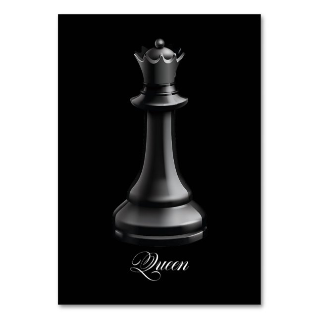 Queen Chess Piece Halloween Costume Chess Lover Table Number (Front)