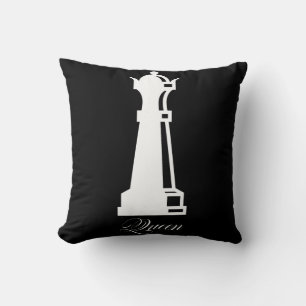 Queen Chess Piece Halloween Costume Chess Lover Throw Pillow