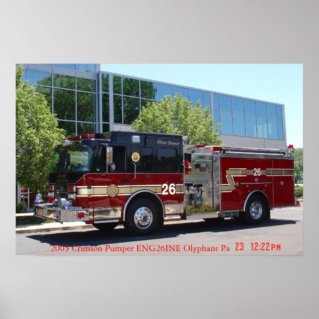 Queen City Hose Company Olyphant Pa Poster (Front)
