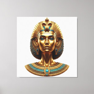 Queen Cleopatra – Golden Pharaonic Canva Canvas Print