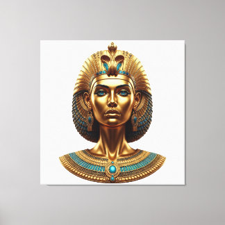 Queen Cleopatra – Golden Pharaonic Canva Canvas Print