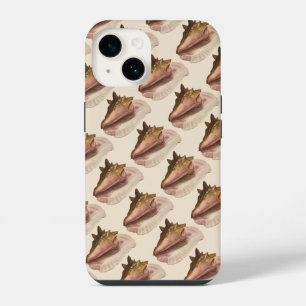 Queen Conch Seashell Shell, Vintage Marine Life iPhone 14 Case