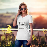 Queen Court Glam Glit Rose Gold Name   T-Shirt<br><div class="desc">Yes, there is a queen of the pickleball court in your life who would really enjoy this fun t-shirt as a gift. Yes -- Queen of the Pickleball Court with lots of glam and some glitter with a rose gold background and personalized with her name. Any design questions, just send...</div>