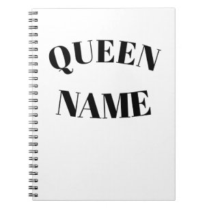 Queen Custom Name – Royal Elegant Design Notebook