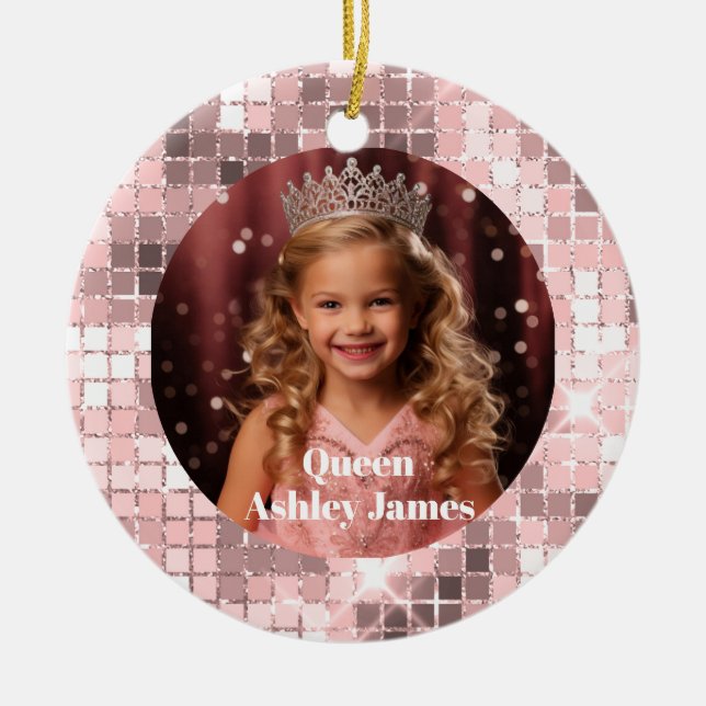 Queen Custom Photo Christmas Ornament (Front)