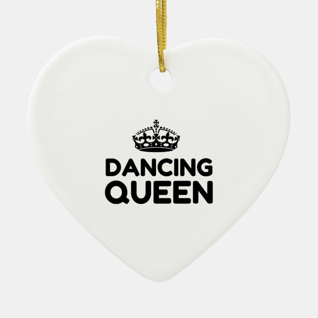 QUEEN DANCING CERAMIC ORNAMENT (Front)