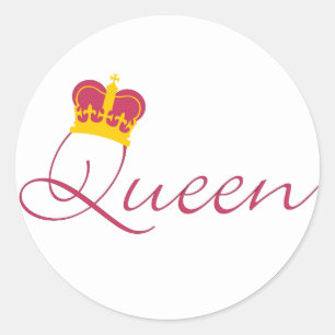 Queen Design Classic Round Sticker