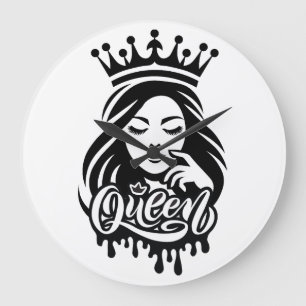 Queen Design – Elegant Royal Crown Large Clock