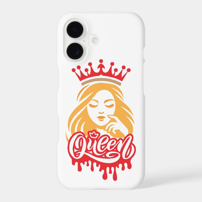 Queen Design – Elegant Royal Crown Typography for  (Back)