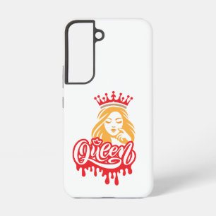 Queen Design – Elegant Royal Crown Typography for Samsung Galaxy Case