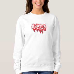 Queen Design – Elegant Royal Crown Typography for Sweatshirt