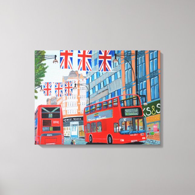 Queen Diamond Jubilee canvas Print (Front)