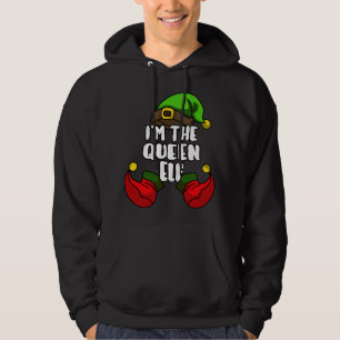 Queen Elf Matching Family Group Christmas Party Pa Hoodie