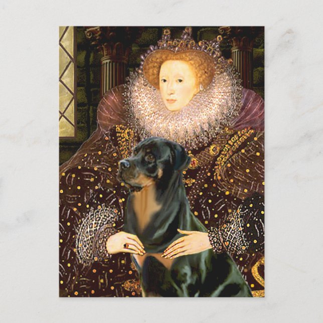 Queen Elizaabeth I - Rottweiler Postcard (Front)