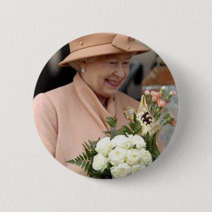 Queen Elizabeth. 2 Inch Round Button
