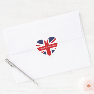 Queen Elizabeth 70th Jubilee  Heart Sticker