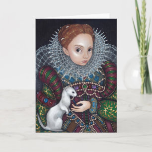 "Queen Elizabeth and an Ermine" Greeting Card