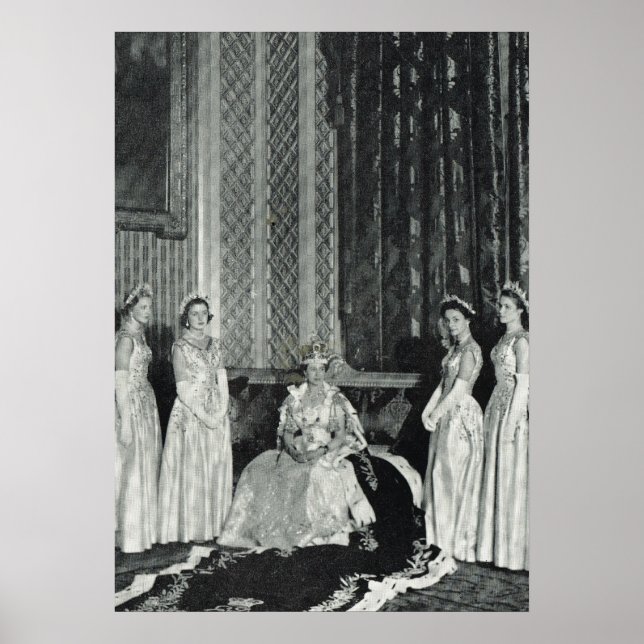 Queen Elizabeth and her attendants Poster (Front)