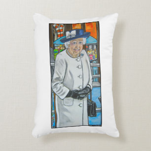 Queen Elizabeth At Paddington Station Accent Pillow