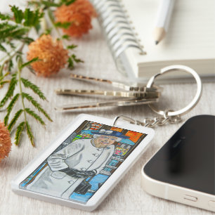 Queen Elizabeth At Paddington Station Keychain