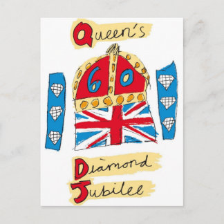 queen elizabeth diamond jubilee 2012 postcard