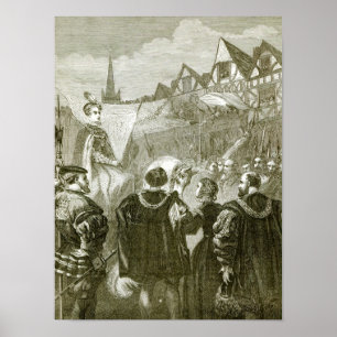 Queen Elizabeth entering London Poster