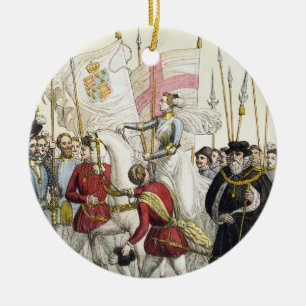 Queen Elizabeth I (1530-1603) Rallying the Troops Ceramic Ornament