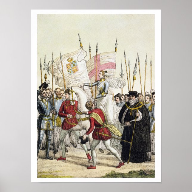 Queen Elizabeth I (1530-1603) Rallying the Troops Poster (Front)