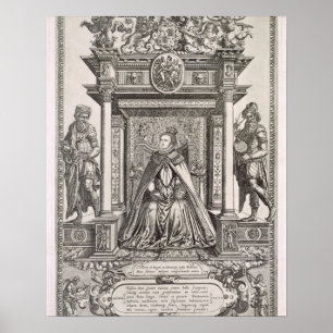 Queen Elizabeth I (1533-1603) as Patron of Geograp Poster
