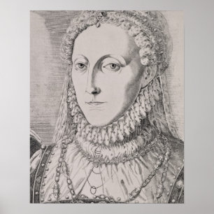 Queen Elizabeth I (1533-1603), c.1572-75 (engravin Poster