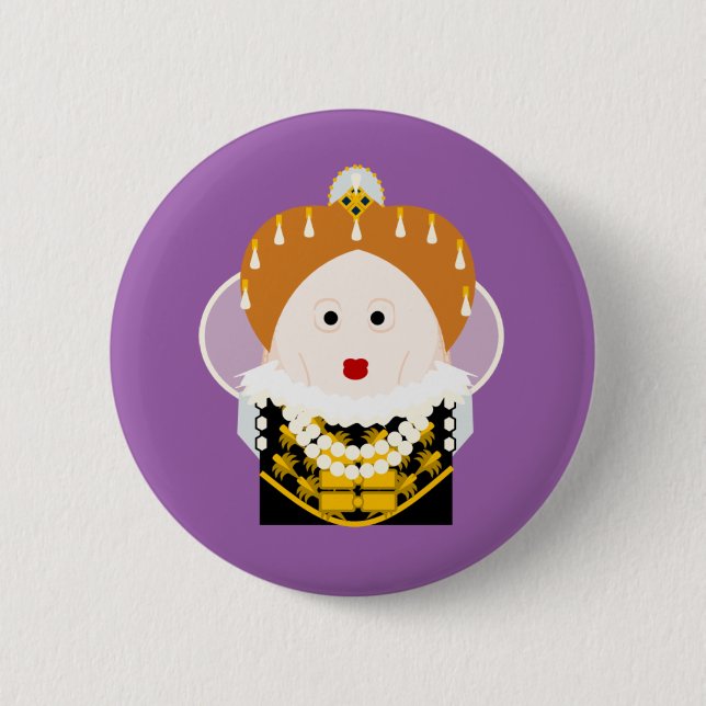 Queen Elizabeth I 2 Inch Round Button (Front)