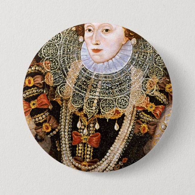 Queen Elizabeth I 3 Inch Round Button (Front)
