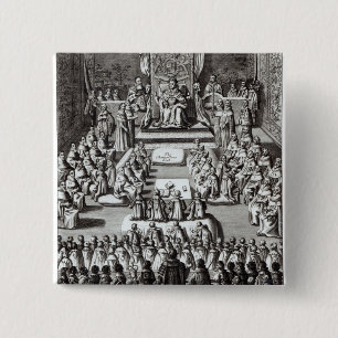 Queen Elizabeth I and Parliament 2 Inch Square Button