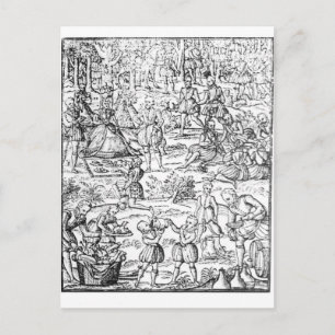 Queen Elizabeth I  at a Hunt Picnic Postcard