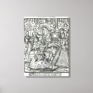 Queen Elizabeth I at a stag hunt Canvas Print