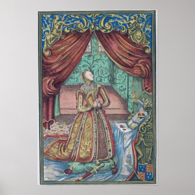 Queen Elizabeth I at Prayer, frontispiece Poster (Front)