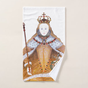 Queen Elizabeth I - historical illustration Hand Towel