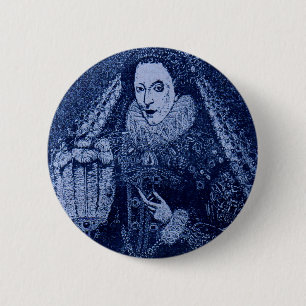 Queen Elizabeth I in blue 2 Inch Round Button