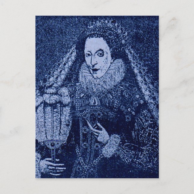 Queen Elizabeth I in blue Postcard (Front)