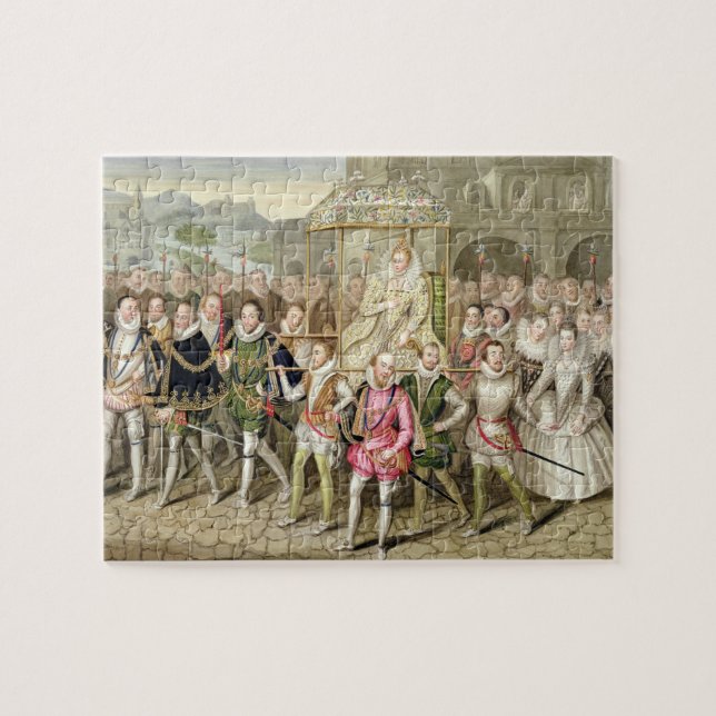 Queen Elizabeth I in procession with her Courtiers Jigsaw Puzzle (Horizontal)