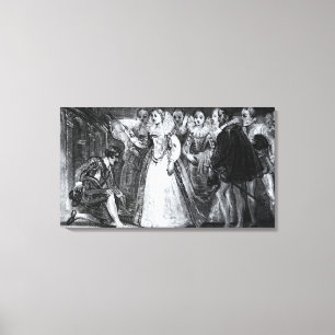 Queen Elizabeth I Knighting Francis Drake Canvas Print
