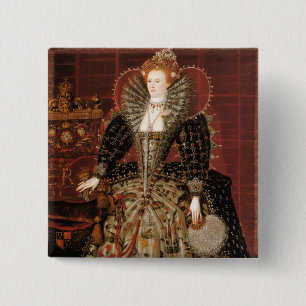 Queen Elizabeth I of England 2 Inch Square Button