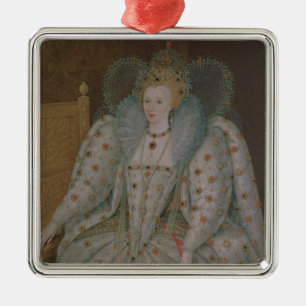 Queen Elizabeth I of England and Ireland Metal Ornament