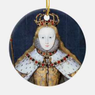 Queen Elizabeth I of England in Coronation Robe Ceramic Ornament