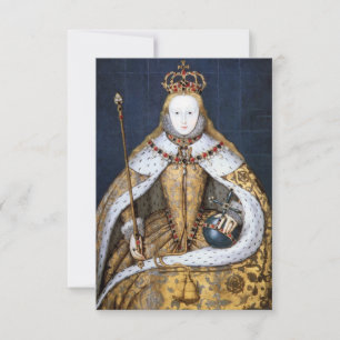 Queen Elizabeth I of England in Coronation Robe Thank You Card