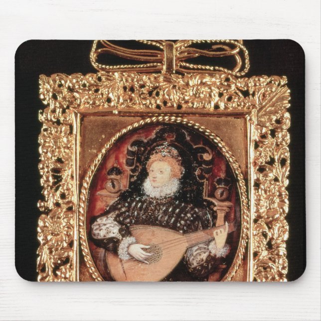 Queen Elizabeth I playing the lute Mouse Pad (Front)