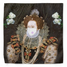 Queen Elizabeth I wearing a Face Mask