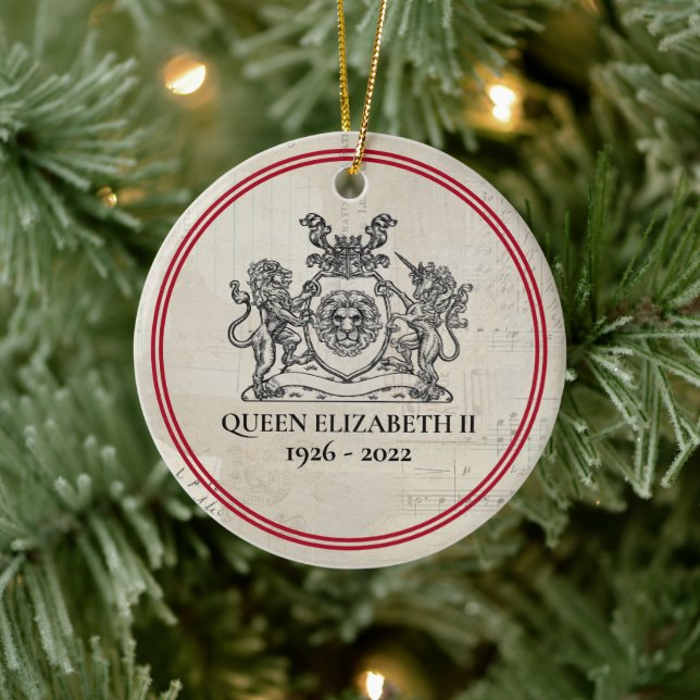  Queen Elizabeth II 1926-2022 Christmas Ceramic Or Ceramic Ornament (Tree)